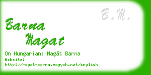 barna magat business card