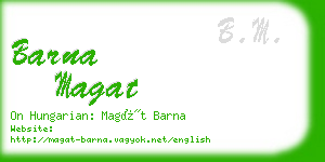 barna magat business card